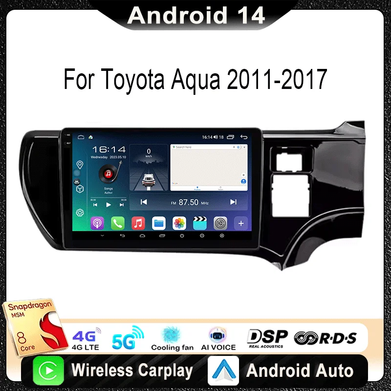 For Toyota Aqua 2011-2017 Car Radio Multimedia Video Player Navigation Stereo GPS Android 14 wireless Carplay DSP WIFI
For Toyota Aqua 2011-2017 Car Radio Multimedia Video Player Navigation Stereo GPS Android 14 wireless Carplay DSP WIFI