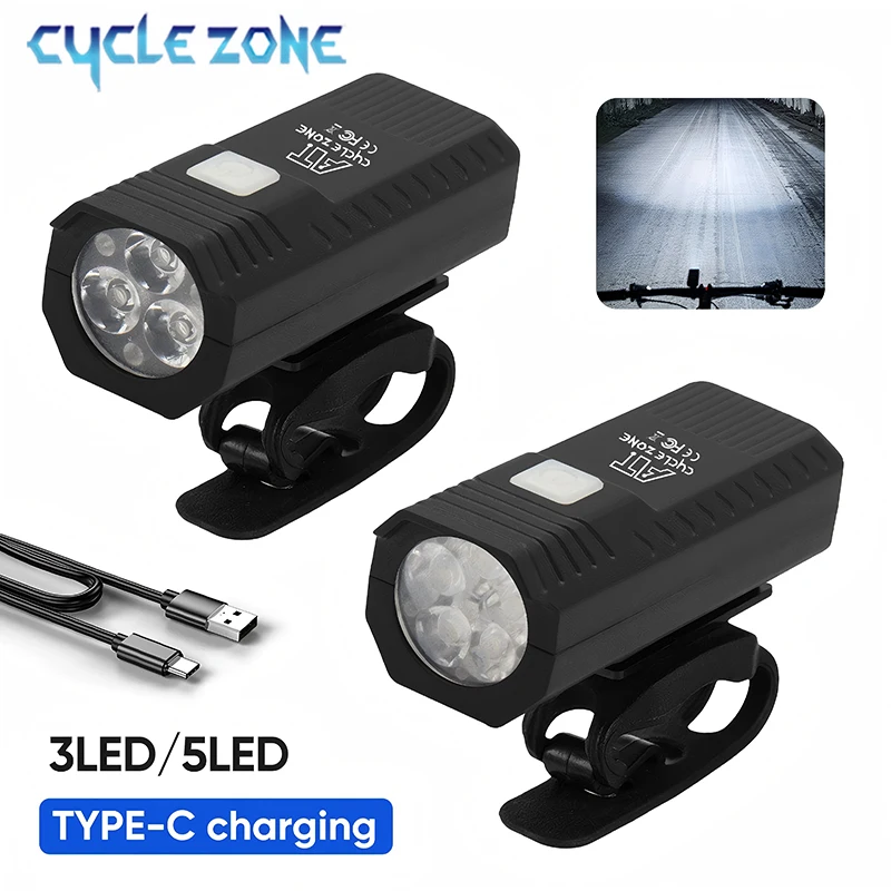 LED Bicycle Headlight MTB Road Bike Type-C Rechargeable 3 Lighting Modes Front Light for Cycling Riding Safety Easy to Install
LED Bicycle Headlight MTB Road Bike Type-C Rechargeable 3 Lighting Modes Front Light for Cycling Riding Safety Easy to Install
