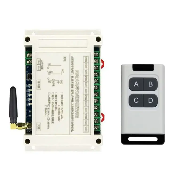 AT82-Garage Doors Switch Transmitter 300M AC100V-400V 4CH Wireless Remote Control 30A LED Light Switch Relay+ 315Mhz Receiver
AT82-Garage Doors Switch Transmitter 300M AC100V-400V 4CH Wireless Remote Control 30A LED Light Switch Relay+ 315Mhz Receiver