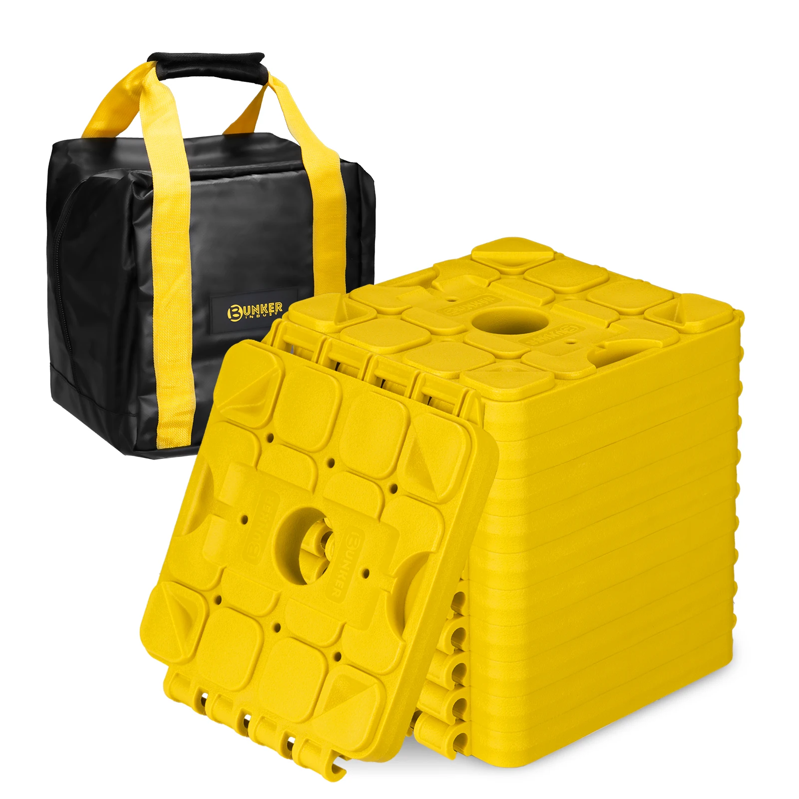 BUNKER INDUST Heavy Duty 3-in-1 Anti-Slip Jack Blocks Recovery Boards RV Leveling Blocks For RV Travel Trailers
BUNKER INDUST Heavy Duty 3-in-1 Anti-Slip Jack Blocks Recovery Boards RV Leveling Blocks For RV Travel Trailers