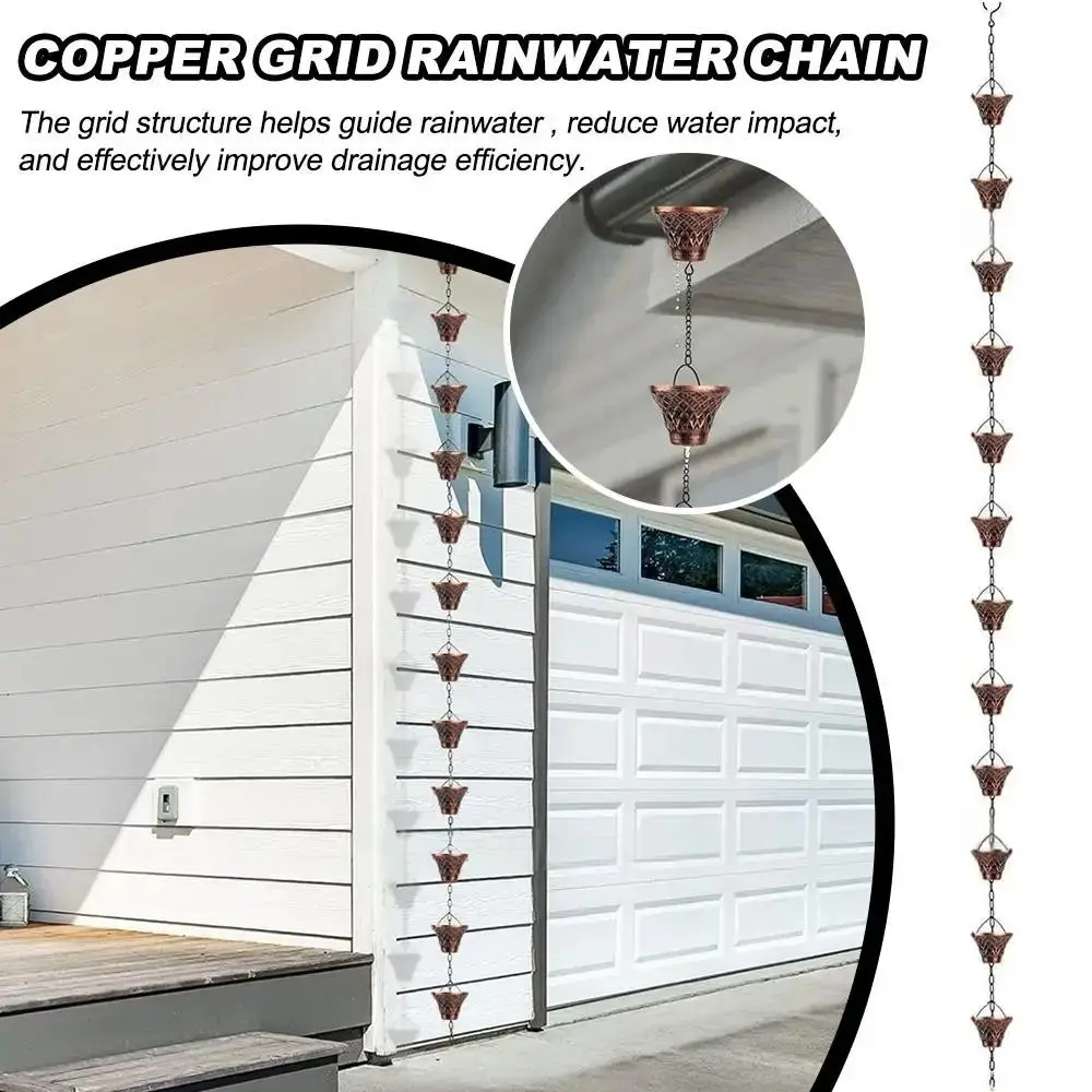 Effective Iron Grain Rainwater Chain Functional Decorative Rain Chain 2.6-Meter Downspout Splitter
Effective Iron Grain Rainwater Chain Functional Decorative Rain Chain 2.6-Meter Downspout Splitter