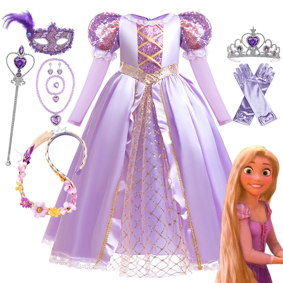 Disney Rapunzel Princess Girls Costume Dress Halloween Cosplay Children Tangled Clothes Birthday Carnival Party Vestidos Dress
Disney Rapunzel Princess Girls Costume Dress Halloween Cosplay Children Tangled Clothes Birthday Carnival Party Vestidos Dress