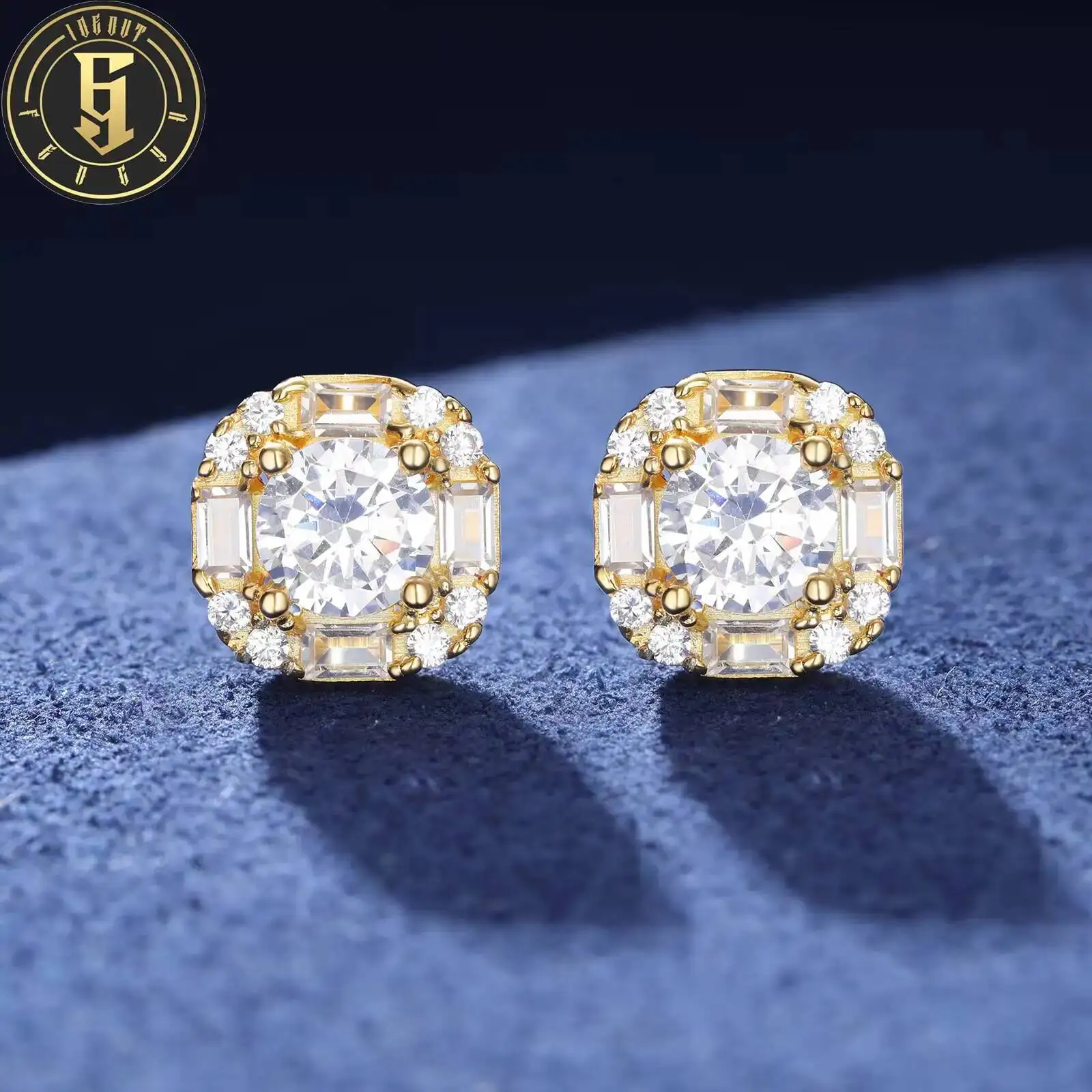 Wholesale Designer Fashion Earrings Round Baguette Moissanite Diamond Studs Handmade Sterling Silver 925 Earrings
Wholesale Designer Fashion Earrings Round Baguette Moissanite Diamond Studs Handmade Sterling Silver 925 Earrings