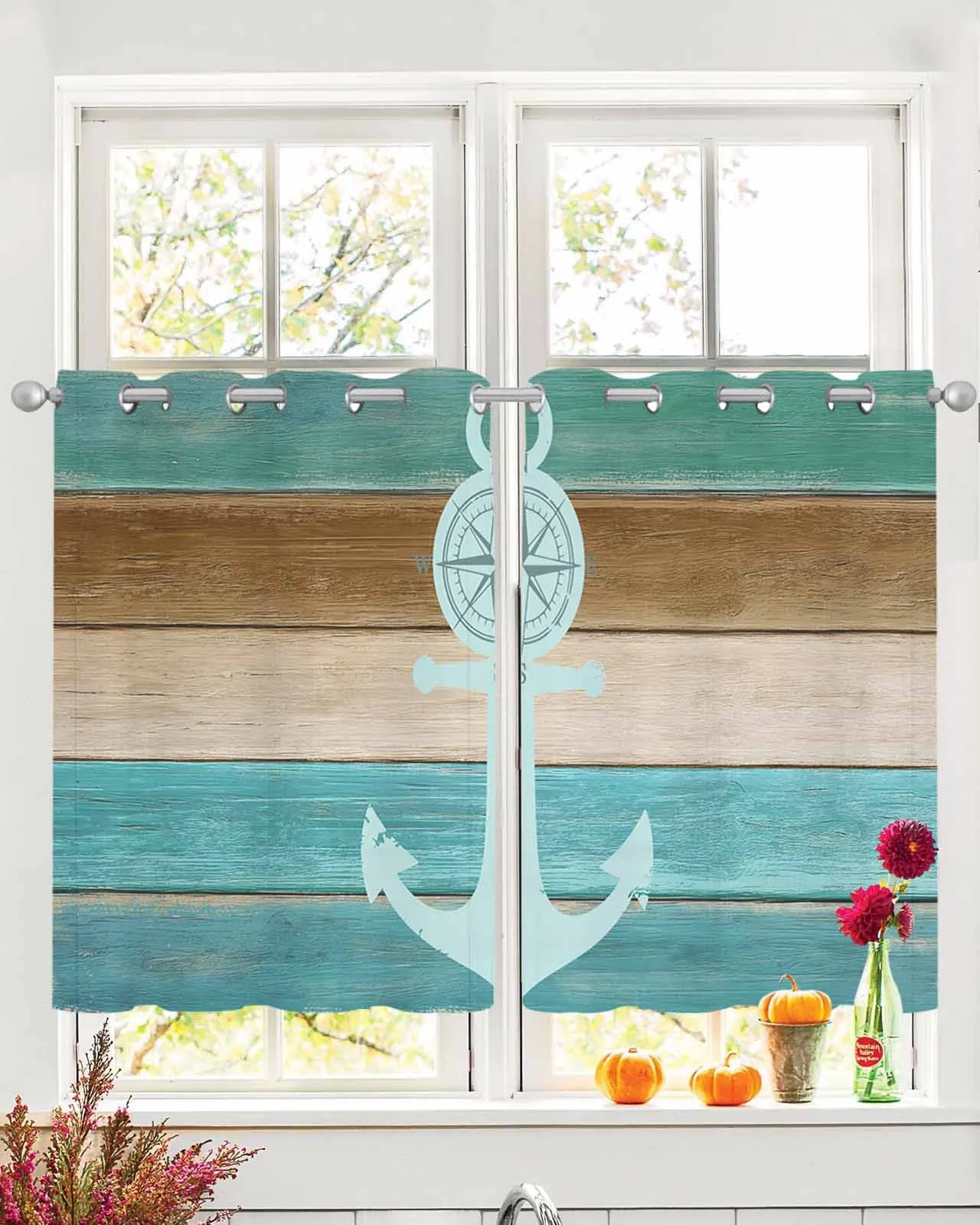 2pcs Tulle Window Curtains Vintage Blue Plank Ocean Nautical for Living Room Bedroom Chiffon Sheer Voile Window Curtain 
2pcs Tulle Window Curtains Vintage Blue Plank Ocean Nautical for Living Room Bedroom Chiffon Sheer Voile Window Curtain