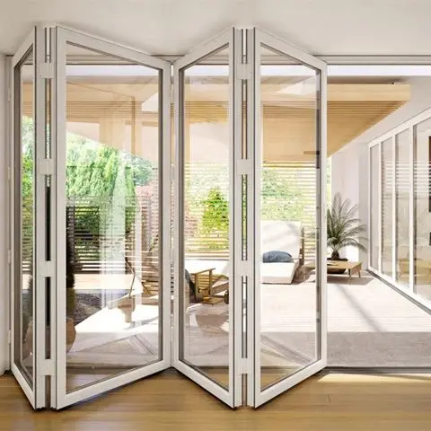 Factory Direct Sale High Quality Double Layer Tempered Glass Accordion Folding Door Sunshine Leisure Courtyard Fold Up Doors
Factory Direct Sale High Quality Double Layer Tempered Glass Accordion Folding Door Sunshine Leisure Courtyard Fold Up Doors