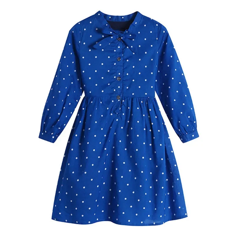 children girls long sleeve dot print cotton casual flare spring fall dresses kids girl fashion blue formal dress clothes
children girls long sleeve dot print cotton casual flare spring fall dresses kids girl fashion blue formal dress clothes