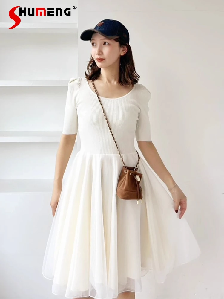 2025 Autumn New Women's Slim Fit Bottoming Dress Lady Japanese Fashion Sweet Mesh Knit Patchwork Daily Basic Casual Dresses
2025 Autumn New Women's Slim Fit Bottoming Dress Lady Japanese Fashion Sweet Mesh Knit Patchwork Daily Basic Casual Dresses