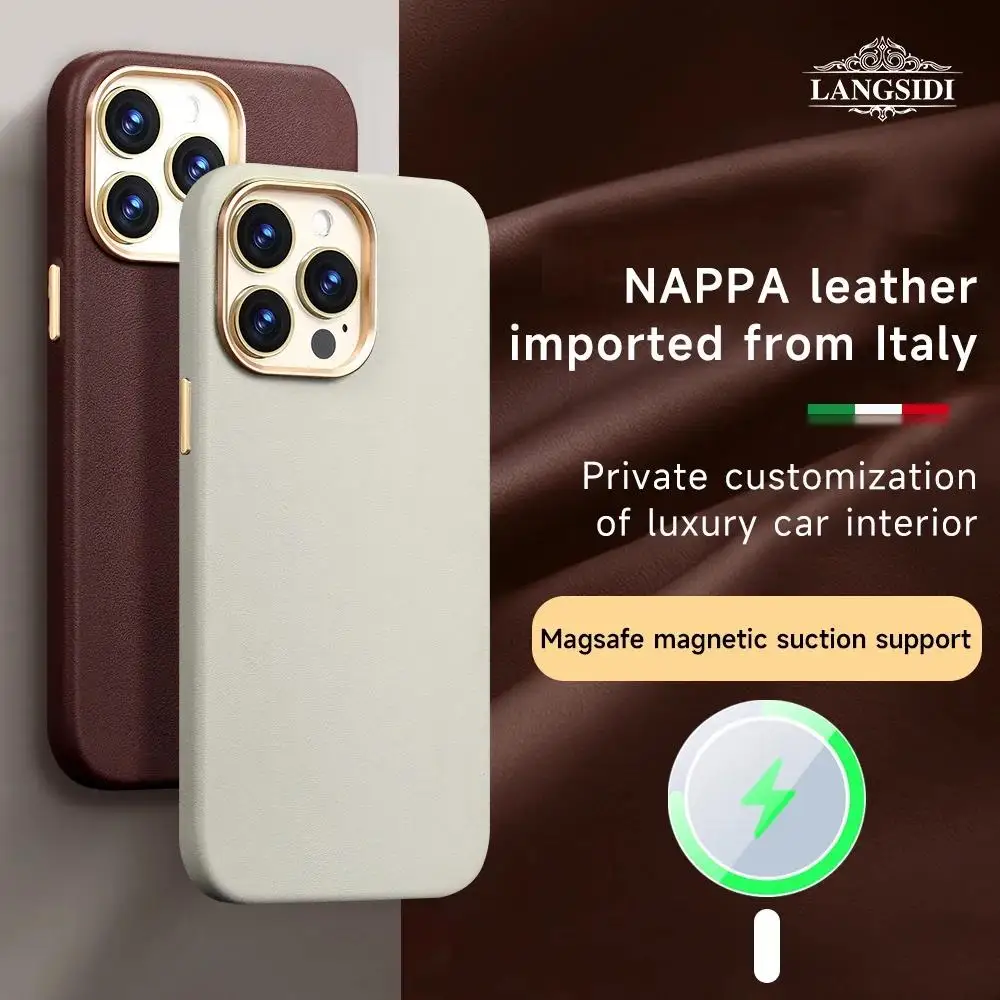 Чехол LANGSIDI из натуральной воловьей кожи для iPhone 13 12 15 Pro Max 14 Plus, защитный чехол с магнитной заряжаемой металлической линзой для камеры
Чехол LANGSIDI из натуральной воловьей кожи для iPhone 13 12 15 Pro Max 14 Plus, защитный чехол с магнитной заряжаемой металлической линзой для камеры