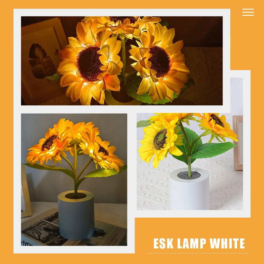 Sunflower Night Light Lamp Cute Bedside Vase Child Decoration Bedroom Retro Tabletop LED Small White Desk Lamps for Bedrooms
Sunflower Night Light Lamp Cute Bedside Vase Child Decoration Bedroom Retro Tabletop LED Small White Desk Lamps for Bedrooms