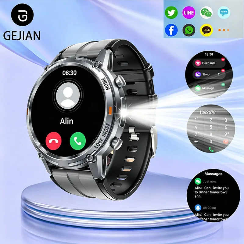 Умные часы GEJIAN для активного отдыха с Bluetooth-звонками, фонариком, мониторингом сердечного ритма и здоровья, IP68, GPS-трекингом, модель 2026
Умные часы GEJIAN для активного отдыха с Bluetooth-звонками, фонариком, мониторингом сердечного ритма и здоровья, IP68, GPS-трекингом, модель 2026