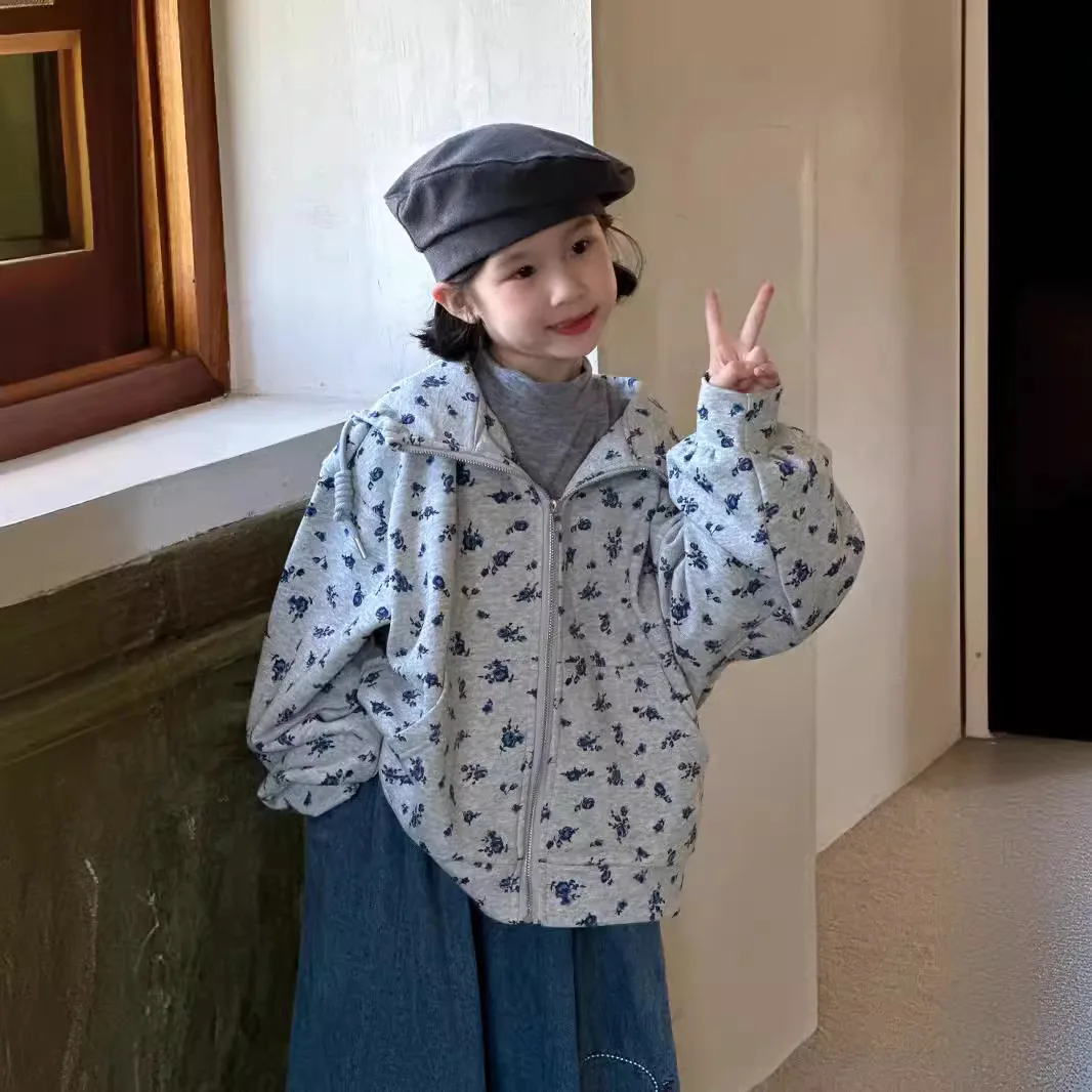 Coat Loose Autumn Girl Korean Zipper Tops Children Causal Easy Hooded Loose Childrens Clothing Simple 2024 Printing
Coat Loose Autumn Girl Korean Zipper Tops Children Causal Easy Hooded Loose Childrens Clothing Simple 2024 Printing