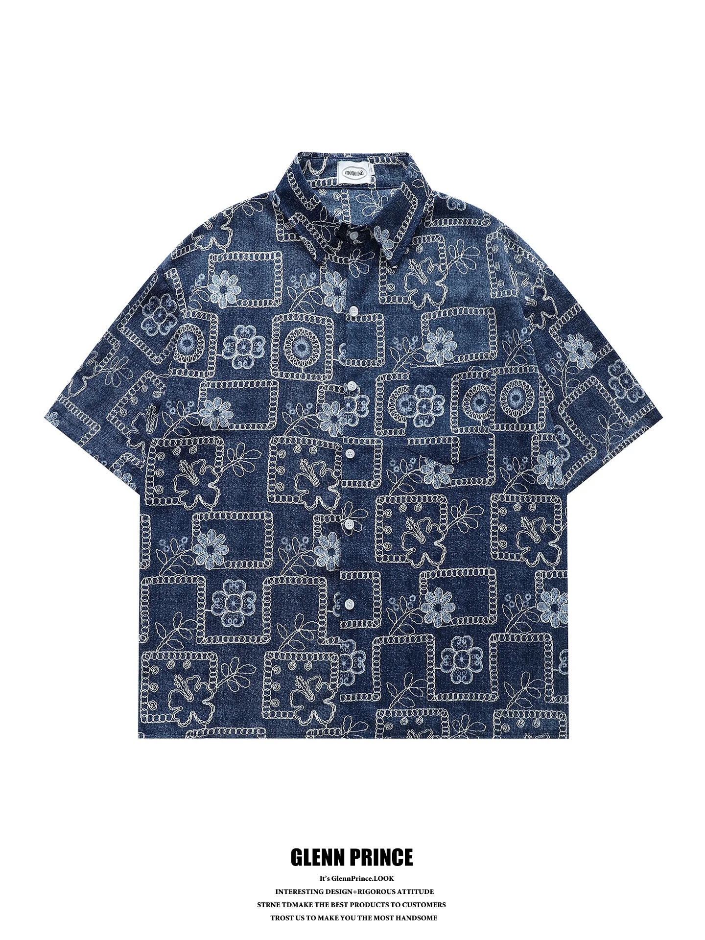 GPstudio American Retro Creative Floral Print Short Sleeve Casual Shirt Men Summer Vacation Loose Feeling Leisure Shirt
GPstudio American Retro Creative Floral Print Short Sleeve Casual Shirt Men Summer Vacation Loose Feeling Leisure Shirt