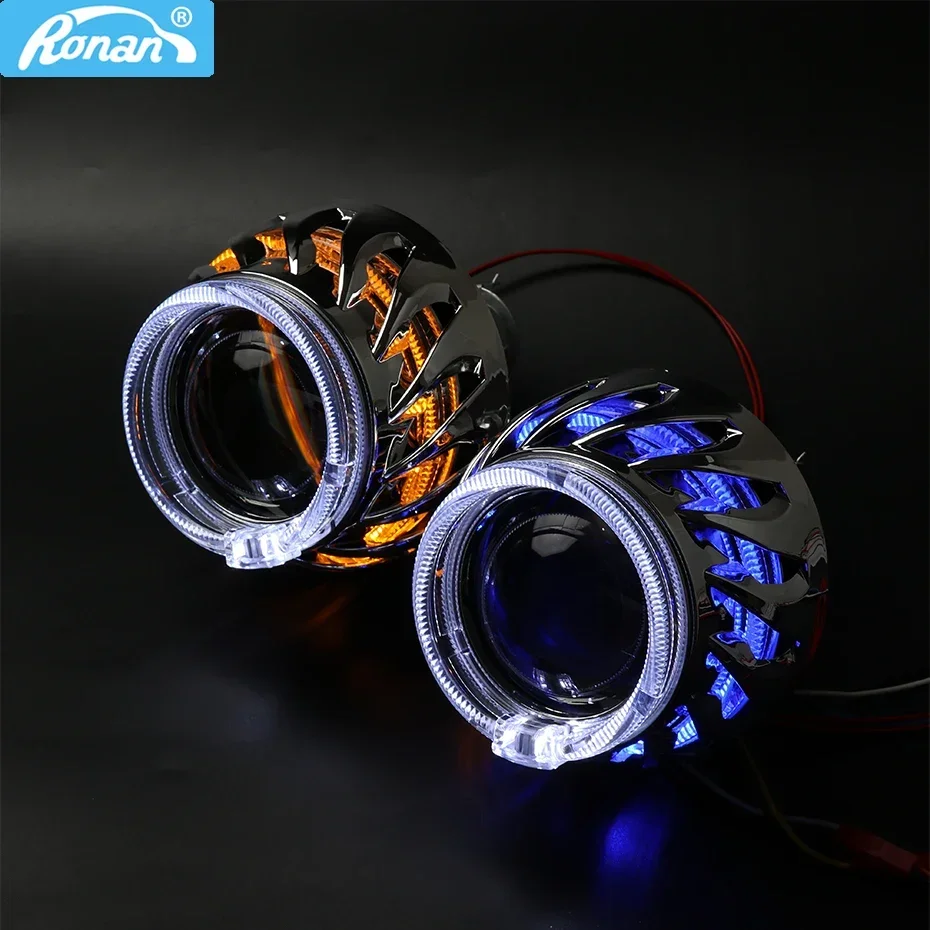 RONAN 2.5" Ver8.1 Bi-xenon Projector Lens LED Dual Spiral Halos Angel Eyes DRL Turning Retrofit H1 H4 H7 Car Headlight
RONAN 2.5" Ver8.1 Bi-xenon Projector Lens LED Dual Spiral Halos Angel Eyes DRL Turning Retrofit H1 H4 H7 Car Headlight