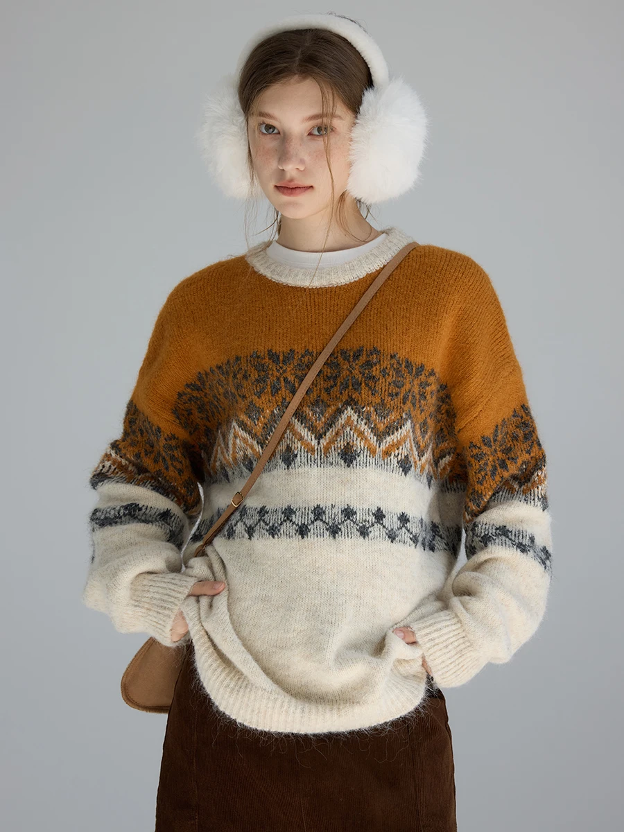 Свободный повседневный круглый свитер Ne EGGKA Color Blo Fair Isle Aosphere Feeling Overhead Трикотаж Удобный топ для поездок на работу
Свободный повседневный круглый свитер Ne EGGKA Color Blo Fair Isle Aosphere Feeling Overhead Трикотаж Удобный топ для поездок на работу