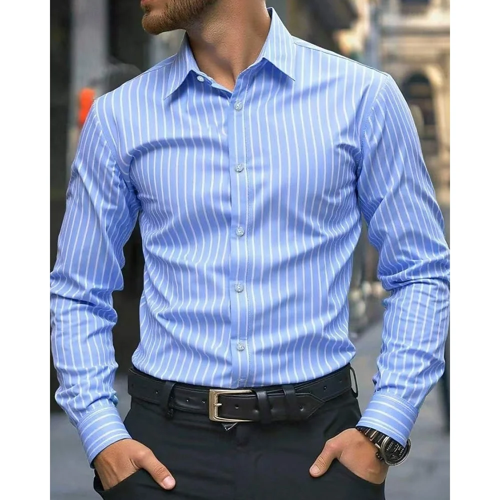 Men's Shirt Casual Shirt Button up Shirt Long Sleeve Vertical Stripes Lapel Daily Clothing Apparel Fashion Casual Comfortable
Men's Shirt Casual Shirt Button up Shirt Long Sleeve Vertical Stripes Lapel Daily Clothing Apparel Fashion Casual Comfortable