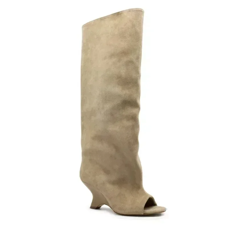 Peep Toe Long Women Boots Summer Thick High Heels Knee Boots Woman Large Size Shoes Ladies Strange Heels Cool Boots for Women
Peep Toe Long Women Boots Summer Thick High Heels Knee Boots Woman Large Size Shoes Ladies Strange Heels Cool Boots for Women