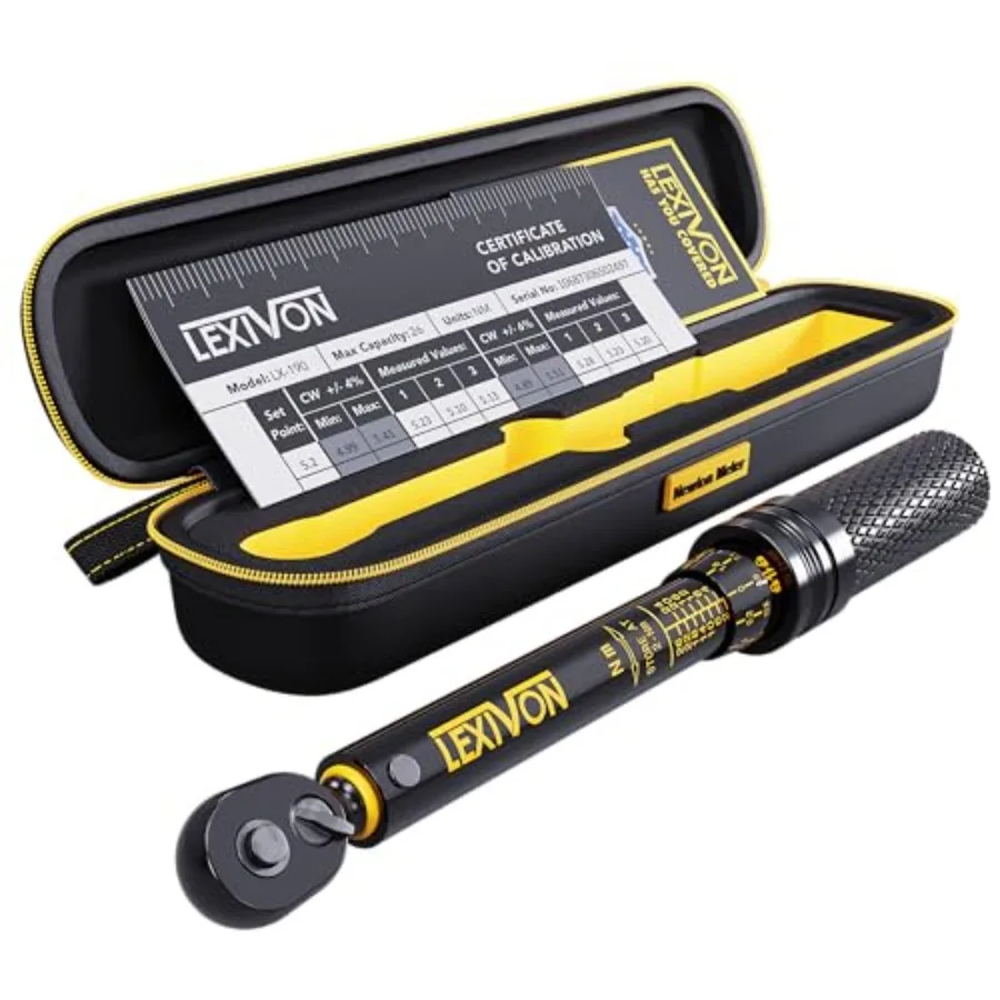 1/4-Inch Drive, Newton Meter 72-Tooth Gear, Dual-Direction Click Type, 2-26 Nm 17.7-230.1 in-lb Portable for Road and Mountain
1/4-Inch Drive, Newton Meter 72-Tooth Gear, Dual-Direction Click Type, 2-26 Nm 17.7-230.1 in-lb Portable for Road and Mountain