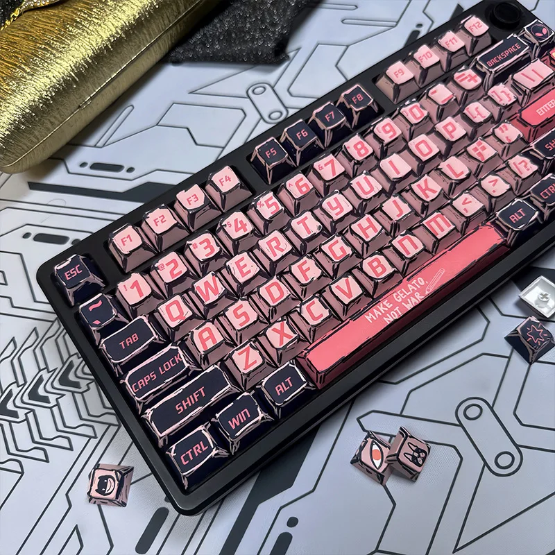 126 клавиш Cherry Profile Comic Sweetheart тема термосублимация DIY колпачки для клавиш набор PBT для механического переключателя клавиатуры периферийные устройства
126 клавиш Cherry Profile Comic Sweetheart тема термосублимация DIY колпачки для клавиш набор PBT для механического переключателя клавиатуры периферийные устройства