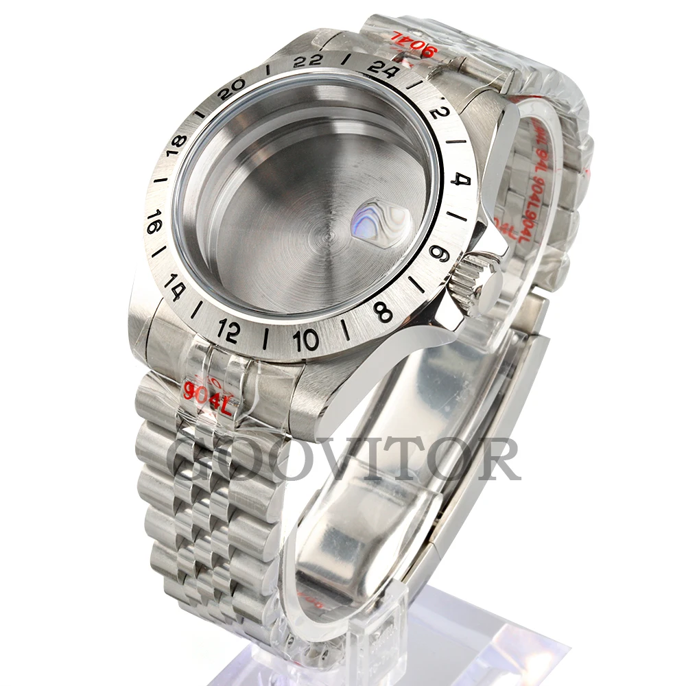 39mm NH35 Case Sapphire Glass EXP 24 hours Soild Bezel for GMT Case NH34 NH35 NH36 movement 28.5mm Dial Jubilee/Oyster Bracelet
39mm NH35 Case Sapphire Glass EXP 24 hours Soild Bezel for GMT Case NH34 NH35 NH36 movement 28.5mm Dial Jubilee/Oyster Bracelet