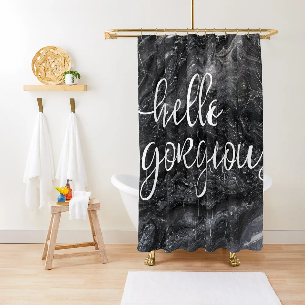 Hello Gorgeous Grey Marble Design with Sign Shower Curtain Luxury Bathroom Luxury Bathroom Shower Curtain
Hello Gorgeous Grey Marble Design with Sign Shower Curtain Luxury Bathroom Luxury Bathroom Shower Curtain