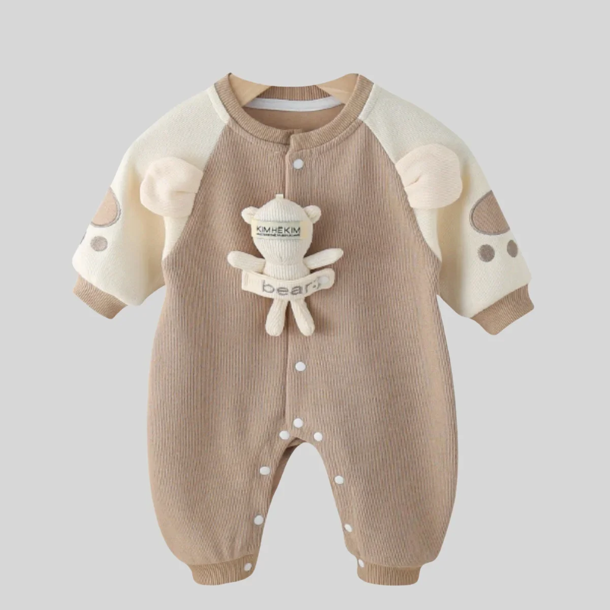 Baby Boys and Girls Romper Korean Spring Autumn Long Sleeve Raglan Cute Bear Doll Snap Button Bodysuit
Baby Boys and Girls Romper Korean Spring Autumn Long Sleeve Raglan Cute Bear Doll Snap Button Bodysuit