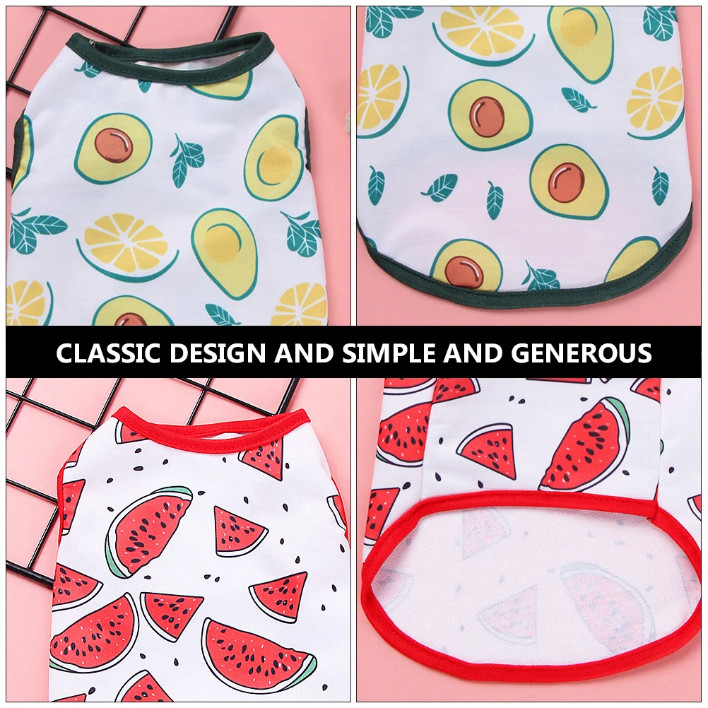 2Pcs Pet Dog Vest Summer Breathable Polyester Waistcoat Cooling Jacket for Dogs Fruit Tank Pet Clothes Dog Wear Garment
2Pcs Pet Dog Vest Summer Breathable Polyester Waistcoat Cooling Jacket for Dogs Fruit Tank Pet Clothes Dog Wear Garment