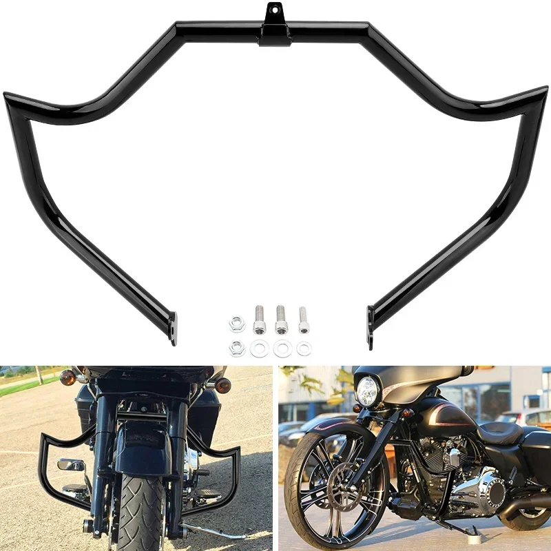 Motorcycle Gloss Black Chopped Engine Guard Fairing Support Bracket For Harley Touring Road King Street Glide Electra 2009-2023
Motorcycle Gloss Black Chopped Engine Guard Fairing Support Bracket For Harley Touring Road King Street Glide Electra 2009-2023