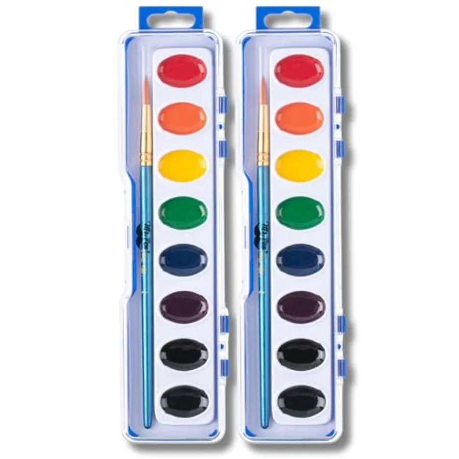 Washable Watercolors,,8 Colors with Paint Brush Safe and Non-toxic, Water Color Painting,Watercolor Paint Set for and Adults,,S
Washable Watercolors,,8 Colors with Paint Brush Safe and Non-toxic, Water Color Painting,Watercolor Paint Set for and Adults,,S