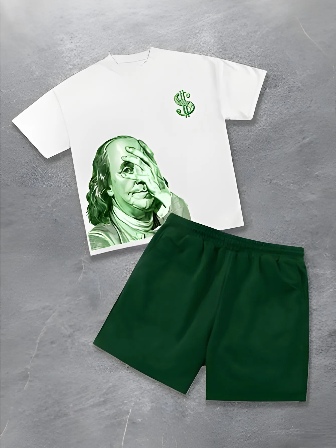 Men's American-Style High-Street Printed Short-Sleeve T-Shirt Set: Trendy Casual Sports Two-Piece Set
Men's American-Style High-Street Printed Short-Sleeve T-Shirt Set: Trendy Casual Sports Two-Piece Set
