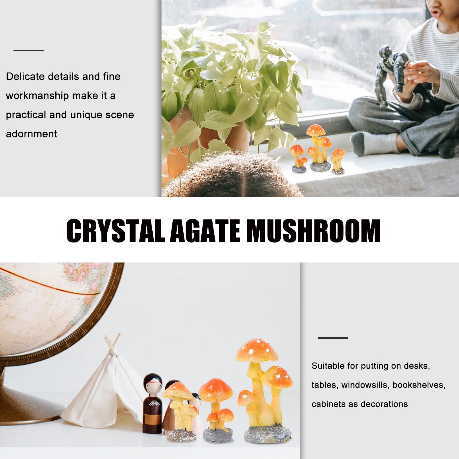 3Pcs Simulation Mushroom Decor Resin Table Craft Mini Landscape Ornament Creative Bonsai Adornment Resin Mushroom
3Pcs Simulation Mushroom Decor Resin Table Craft Mini Landscape Ornament Creative Bonsai Adornment Resin Mushroom