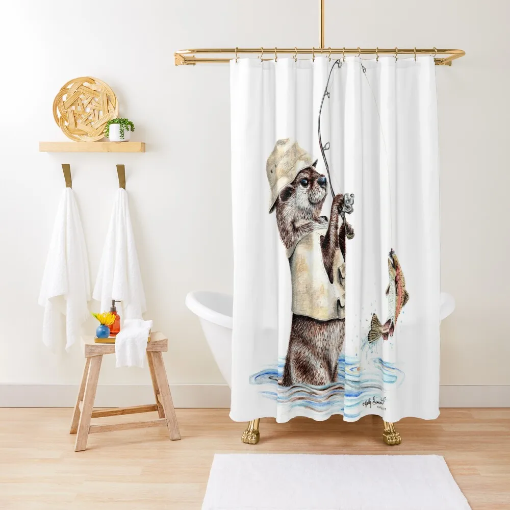 Nature's Fisherman - otter trout fishing Shower Curtain Bathroom Shower Luxury Bathroom Shower Sets For Bathroom Curtain
Nature's Fisherman - otter trout fishing Shower Curtain Bathroom Shower Luxury Bathroom Shower Sets For Bathroom Curtain