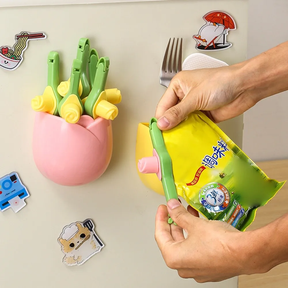 New Tulip-shaped Food Sealing Clips Easy To Close Easy To Open Food Bag Clip Efficient Convenient Sealing Clip
New Tulip-shaped Food Sealing Clips Easy To Close Easy To Open Food Bag Clip Efficient Convenient Sealing Clip