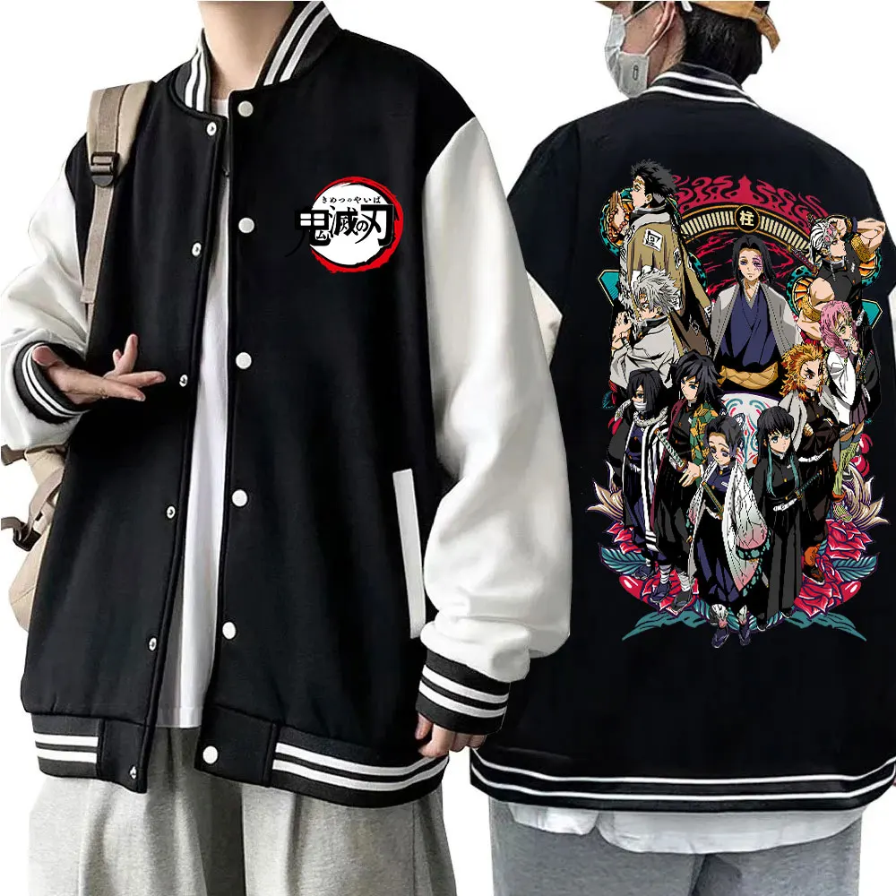 Demon Slayer Baseball Uniform Jacket Women Men Anime Baseball Jackets for Fans Gift
Demon Slayer Baseball Uniform Jacket Women Men Anime Baseball Jackets for Fans Gift
