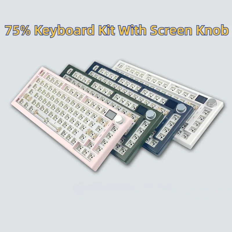 75% Mechanical Keyboard Kit with Screen Knob Wireless Bluetooth Tri-mode RGB Hotswap Drive Gasket Custom Gaming Keyboard Kit
75% Mechanical Keyboard Kit with Screen Knob Wireless Bluetooth Tri-mode RGB Hotswap Drive Gasket Custom Gaming Keyboard Kit