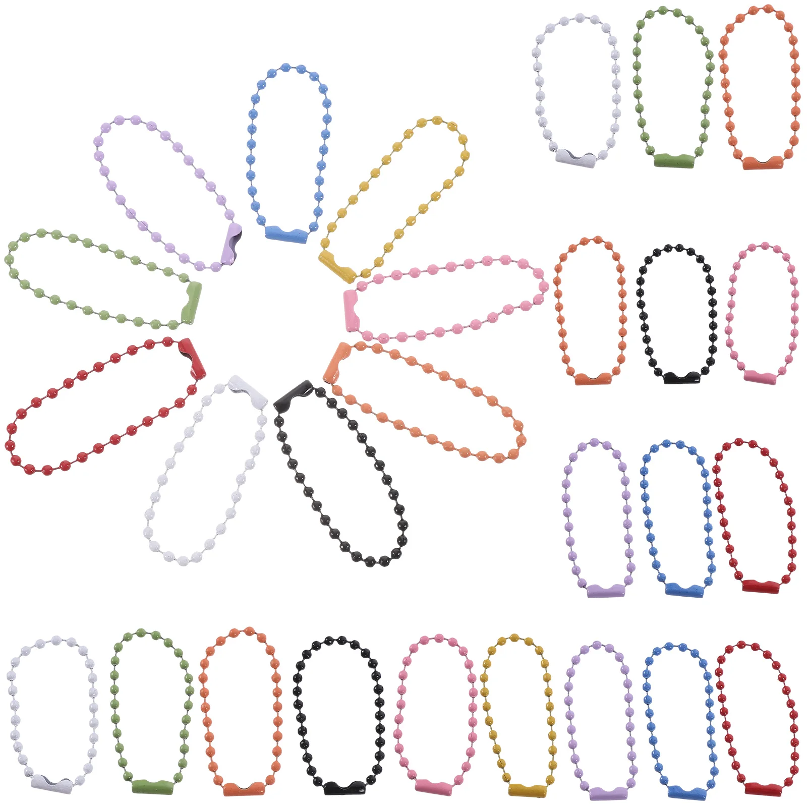 100pcs Keychain Christmas Decoration Chains Mixed Color Small Link DIY Crafts Jewelry Metal Beads Tag Hanging Accessories Ball
100pcs Keychain Christmas Decoration Chains Mixed Color Small Link DIY Crafts Jewelry Metal Beads Tag Hanging Accessories Ball