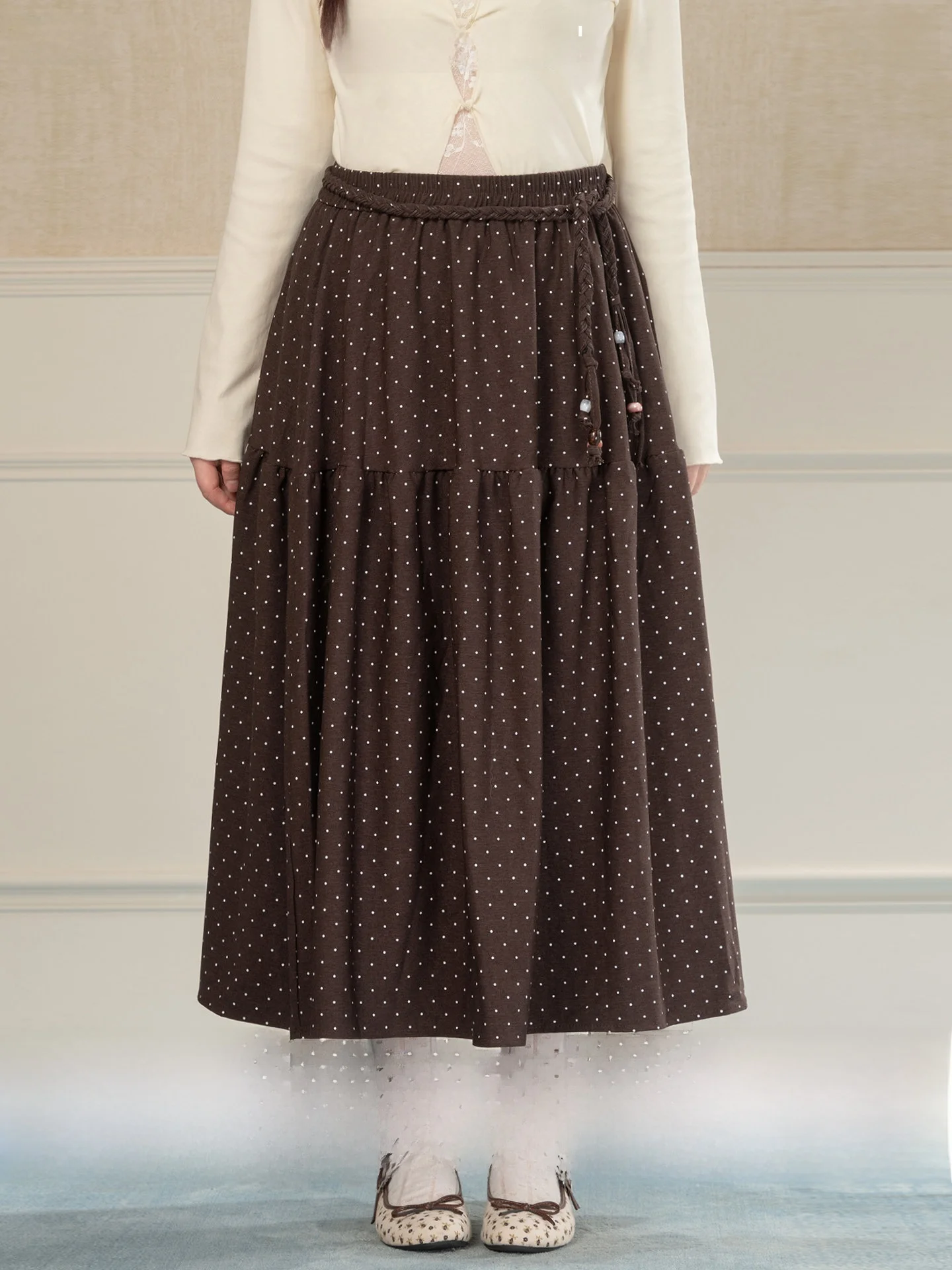 Heynew Retro Polka Dot Belted Half Skirt Conceals Hip Slimming Summer High Waist Polyester Viscose Spandex And Pear Bod...
Heynew Retro Polka Dot Belted Half Skirt Conceals Hip Slimming Summer High Waist Polyester Viscose Spandex And Pear Bod...