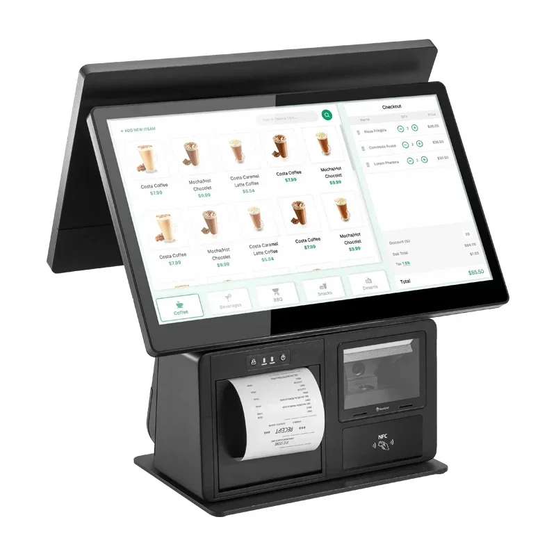 In stock POS Machine Dual Screen for Cinema POS Hardware Payment Terminal With Thermal Printer POS Systems
In stock POS Machine Dual Screen for Cinema POS Hardware Payment Terminal With Thermal Printer POS Systems