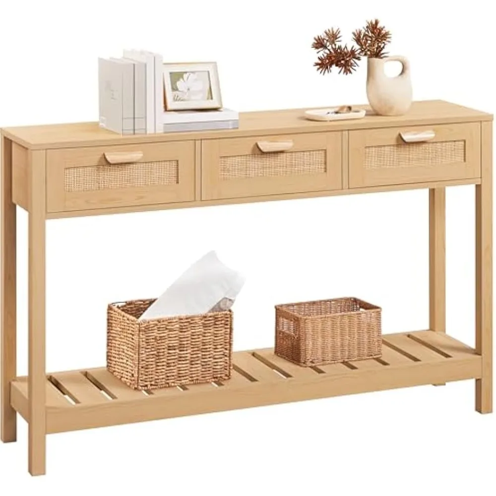 Rattan Console Table, Boho Entryway Table with Storage Drawers and Shelf, Long Hallway Tables Sofa Tables for Living Room
Rattan Console Table, Boho Entryway Table with Storage Drawers and Shelf, Long Hallway Tables Sofa Tables for Living Room