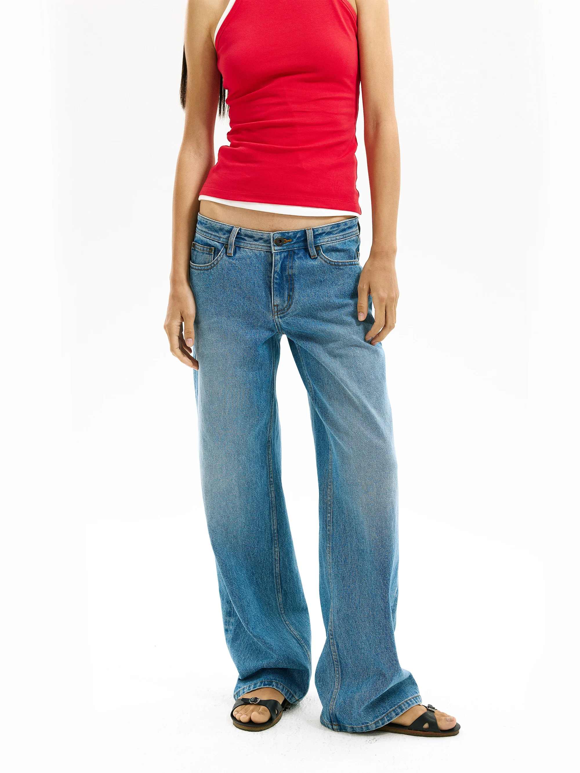 Светло-голубые джинсы из чистого хлопка в стиле ретро со средней и низкой талией, прямые джинсы, повседневные удобные эластичные женские джинсовые брюки
Светло-голубые джинсы из чистого хлопка в стиле ретро со средней и низкой талией, прямые джинсы, повседневные удобные эластичные женские джинсовые брюки