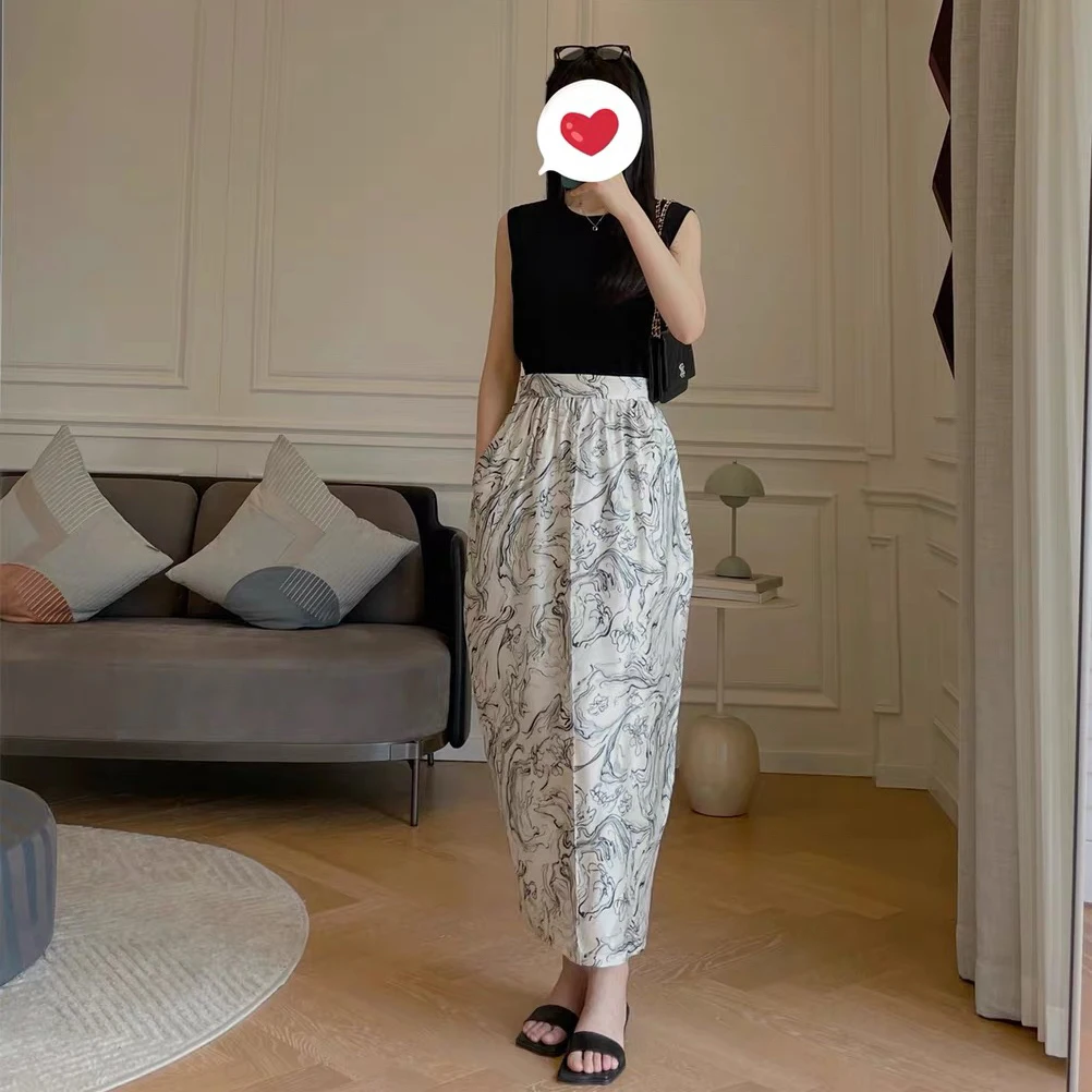Silk f Skirt Year End Plaid True Silk Bla White Ink Painting Print Bud Silk High Waist Straight Tube Skirt
Silk f Skirt Year End Plaid True Silk Bla White Ink Painting Print Bud Silk High Waist Straight Tube Skirt