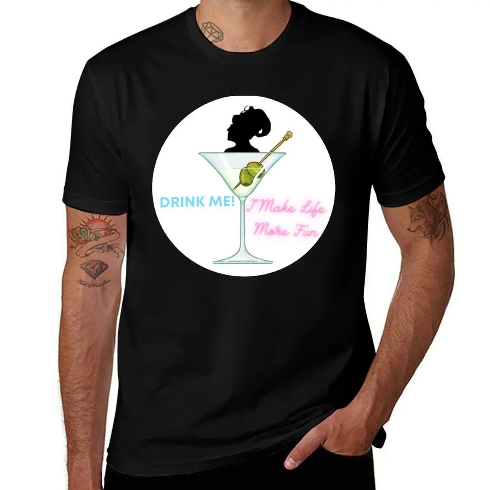 Karen Walker Silhouette Martini Glass Drink Me I Make Life More Fun T-Shirt anime funny costumes plain white t shirts men 
Karen Walker Silhouette Martini Glass Drink Me I Make Life More Fun T-Shirt anime funny costumes plain white t shirts men