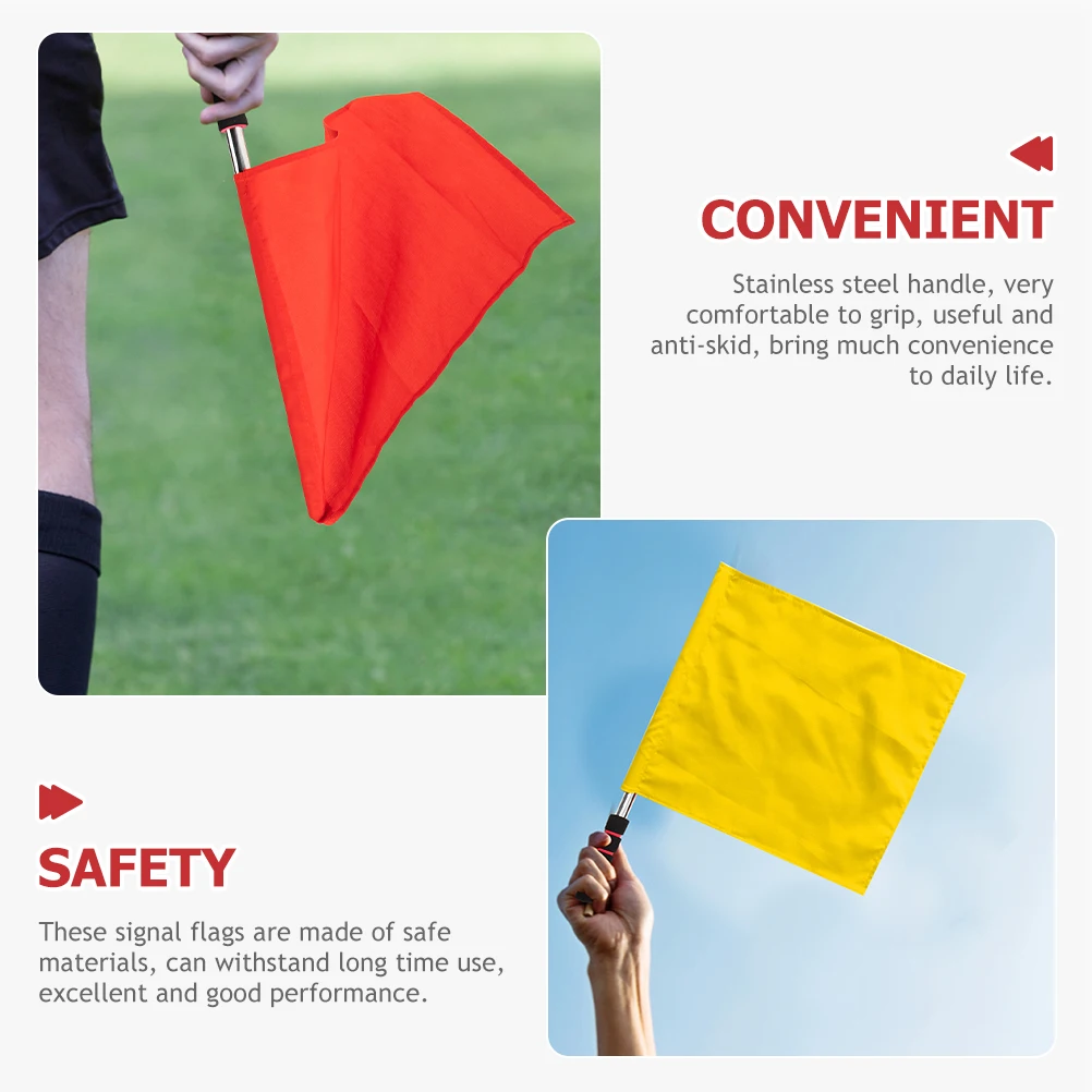 4 Pcs Flag Starting Signal Soccer Multipurpose Stadium Flags Football for Referees Commanding Stainless Steel
4 Pcs Flag Starting Signal Soccer Multipurpose Stadium Flags Football for Referees Commanding Stainless Steel