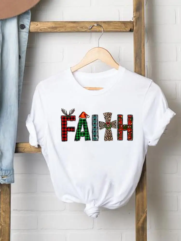 Christmas Fashion Print O-neck Graphic T-shirt New Year Leopard Letter 90s Cute Trend Women Clothes Lady Casual Female Shirt Tee
Christmas Fashion Print O-neck Graphic T-shirt New Year Leopard Letter 90s Cute Trend Women Clothes Lady Casual Female Shirt Tee