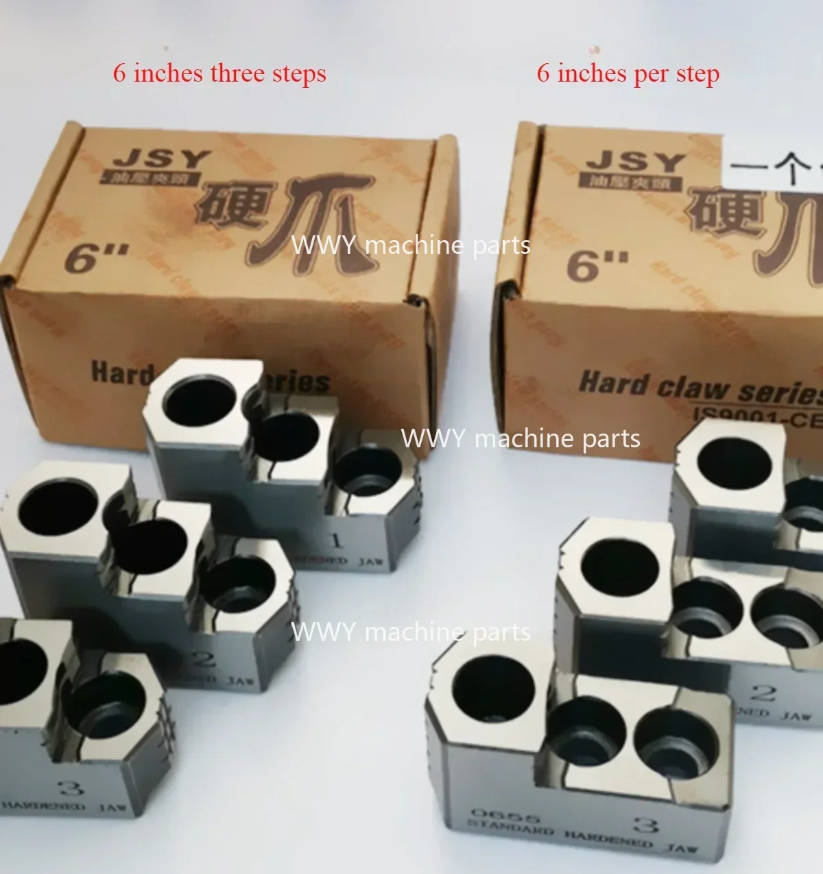 1set High Precision Standard 5 Inch 6 8 10 12 Inches Hydraulic Hard Claw Three Jaw Chuck Strong Step Claws for CNC Lathe Machine
1set High Precision Standard 5 Inch 6 8 10 12 Inches Hydraulic Hard Claw Three Jaw Chuck Strong Step Claws for CNC Lathe Machine