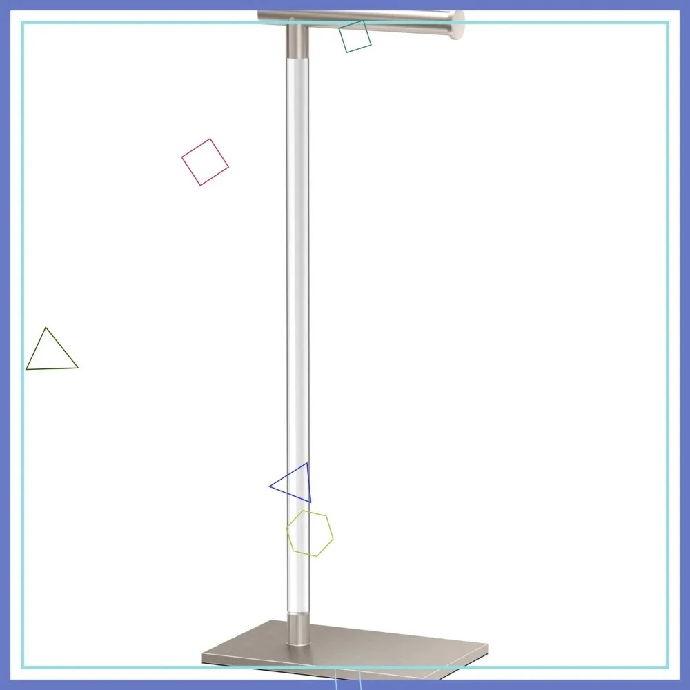 Freestanding Toilet Paper Holder Stand, Satin Nickel, Acrylic Post, Weighted Base, Bathroom Floor Stand, 22.25 Inch
Freestanding Toilet Paper Holder Stand, Satin Nickel, Acrylic Post, Weighted Base, Bathroom Floor Stand, 22.25 Inch