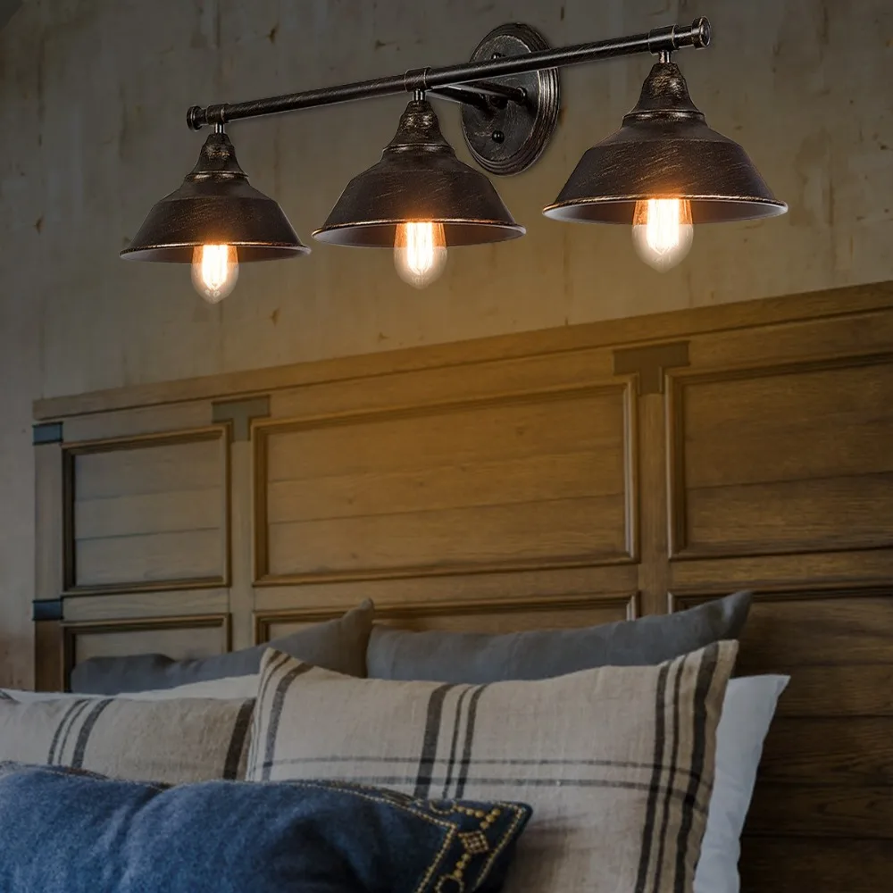 3-Light Retro Wall Lamp Vanity Wall Light For Bathroom Bedroom Wall Sconce
3-Light Retro Wall Lamp Vanity Wall Light For Bathroom Bedroom Wall Sconce