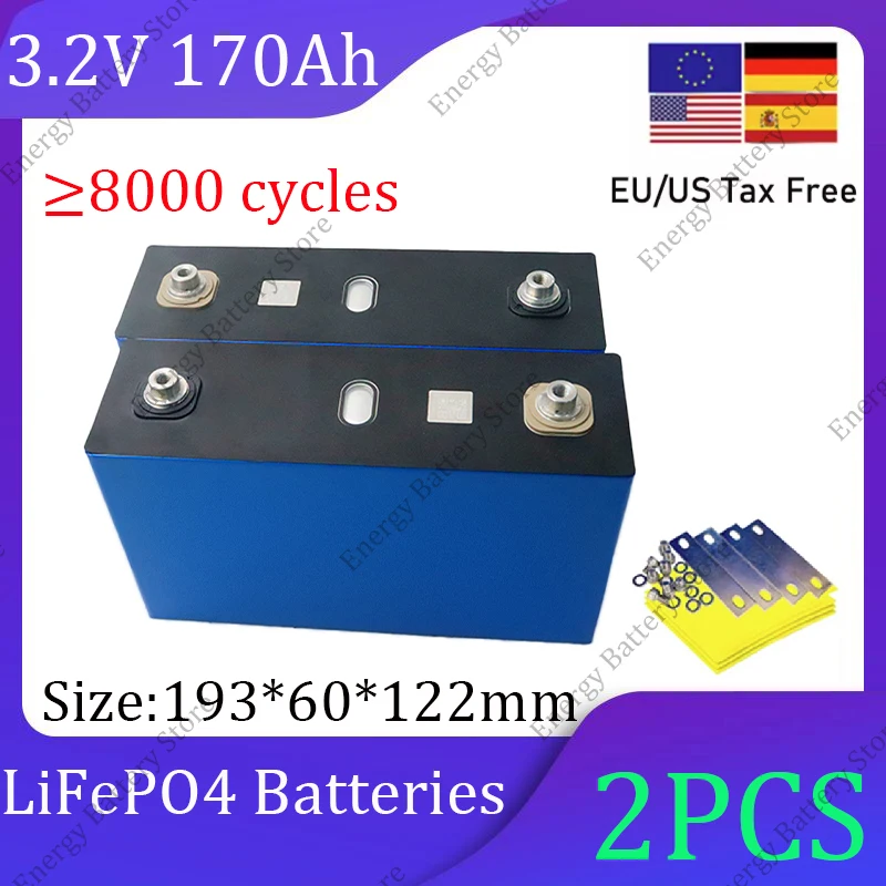 2 шт. 3,2 В 166 Ач 170 Ач Lifepo4 аккумулятор большой емкости DIY 12 В 24 В 36 В 48 В подходит для хранения солнечной энергии в электромобилех
2 шт. 3,2 В 166 Ач 170 Ач Lifepo4 аккумулятор большой емкости DIY 12 В 24 В 36 В 48 В подходит для хранения солнечной энергии в электромобилех