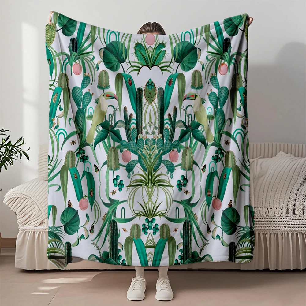 Thoughtful Gift Flannel Blanket Botanical Paradise Ethnic Tribal Comforter Reversible Blanket With Ultra-soft Touch Eco-friendly
Thoughtful Gift Flannel Blanket Botanical Paradise Ethnic Tribal Comforter Reversible Blanket With Ultra-soft Touch Eco-friendly
