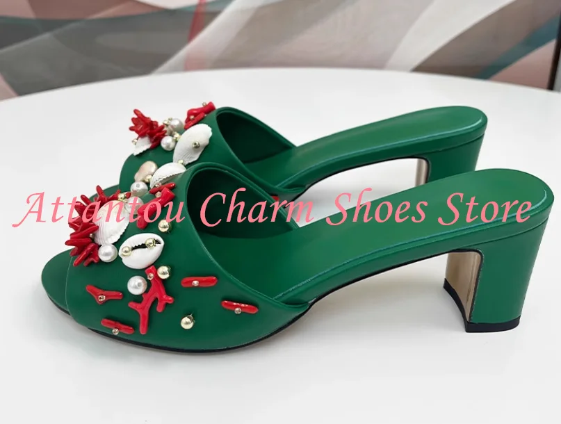 New Shell Decor Lady Chunky Heel Beach Sandals Fashion Leather Slippers Shoes Woman Popular Casual Shoes Dropship
New Shell Decor Lady Chunky Heel Beach Sandals Fashion Leather Slippers Shoes Woman Popular Casual Shoes Dropship