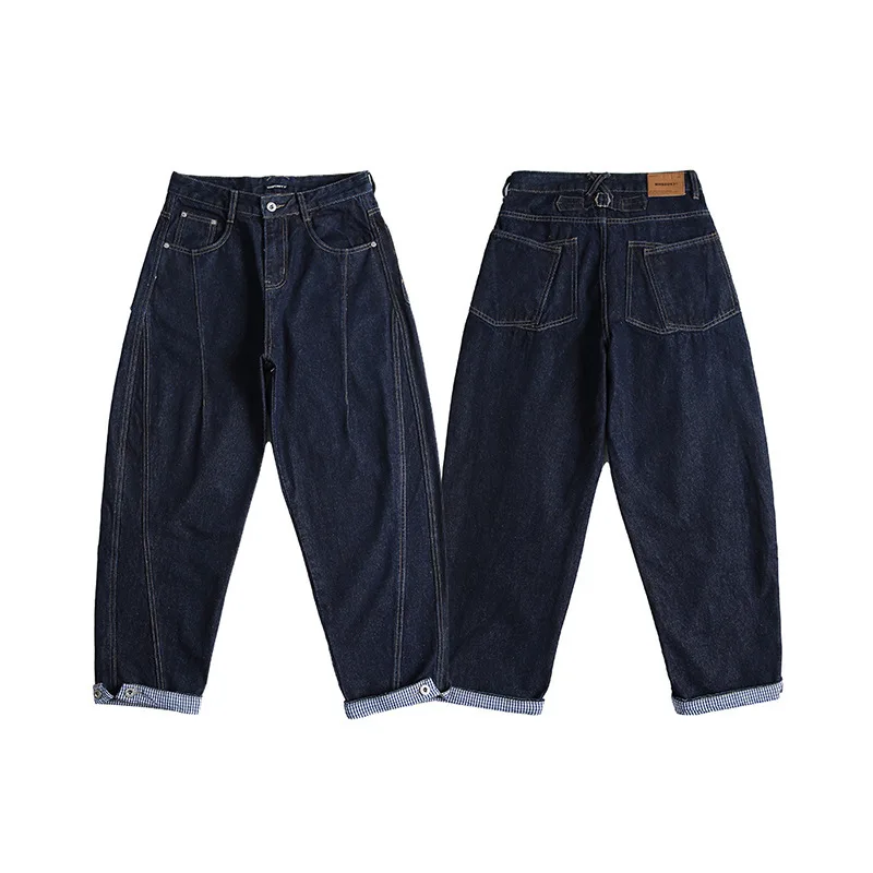 Retro Japanese Sle Heavyweight Waed Casual Loose Jeans Trousers with Turn-up Original Cowhide Men Women Sle
Retro Japanese Sle Heavyweight Waed Casual Loose Jeans Trousers with Turn-up Original Cowhide Men Women Sle